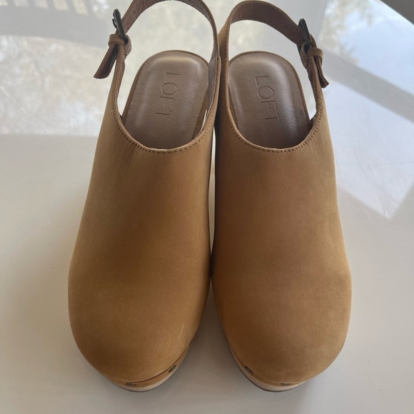 Ann Taylor Loft Slingback Leather Clog - 5.5 - Picture 3 of 8